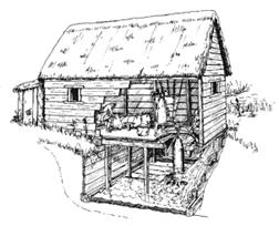 *Side shot waterwheel reconstruction